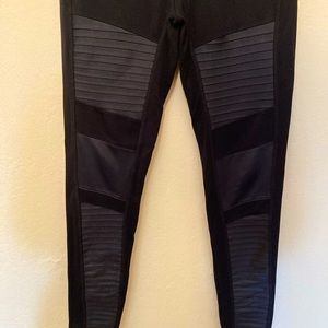 Express Faux Leather Moto Black Leggings